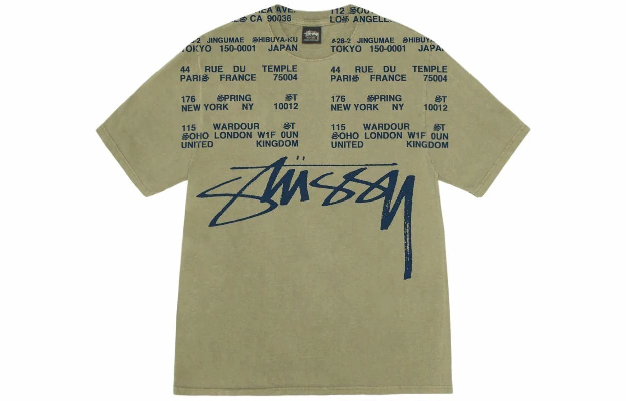 Stussy SS24 LOCATIONS TEE PIGMENT DYED T