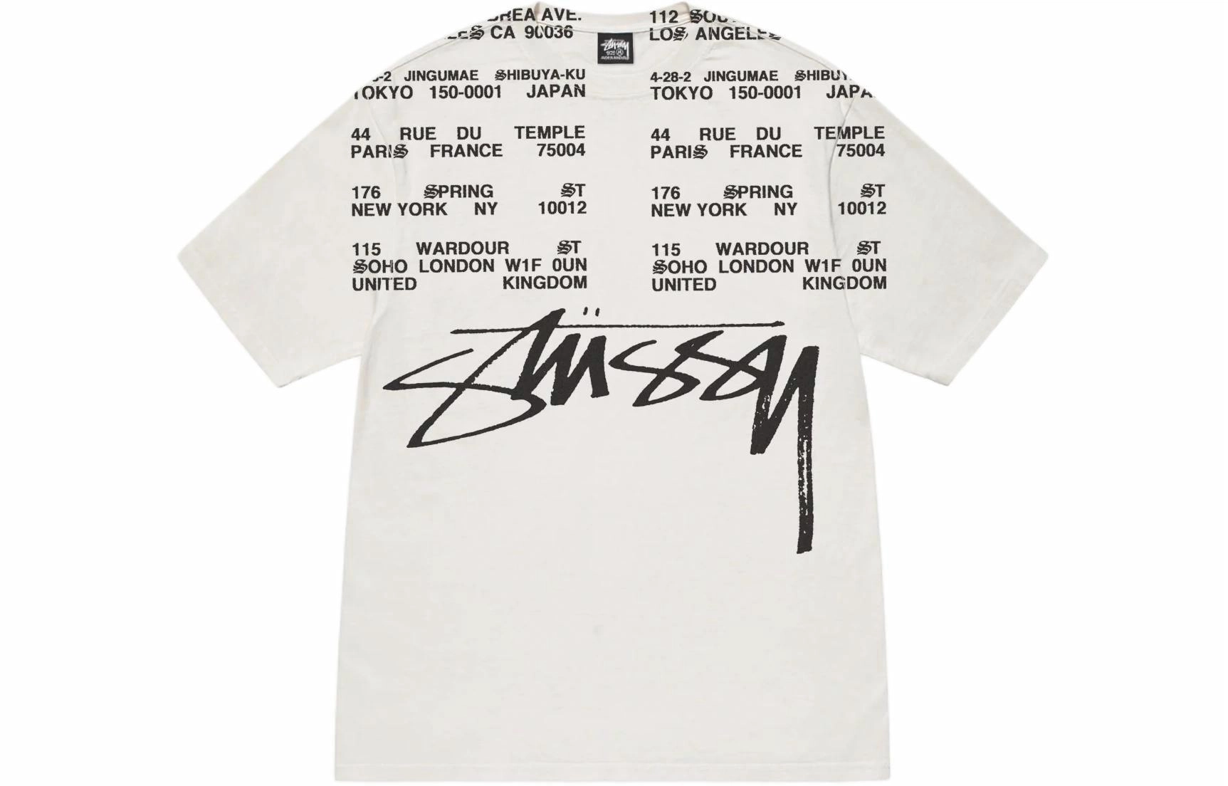 Stussy SS24 LOCATIONS TEE PIGMENT DYED T