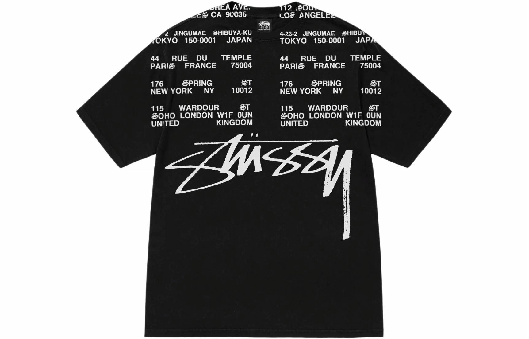 Stussy SS24 LOCATIONS TEE PIGMENT DYED T