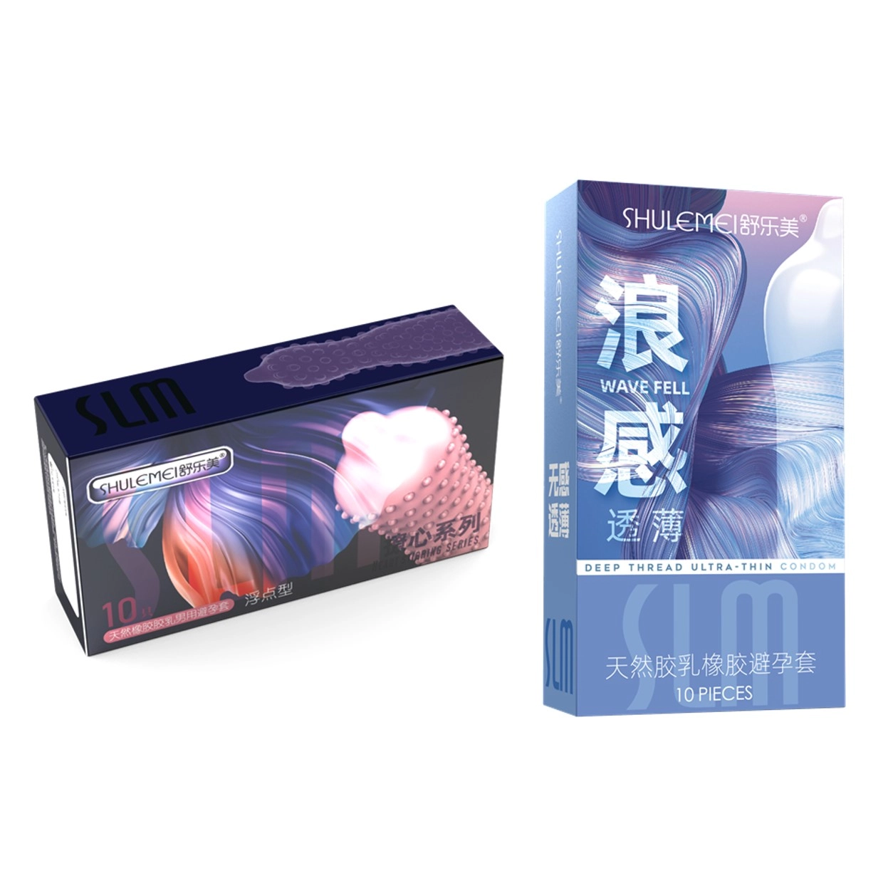 舒乐美 撩心浪感组合避孕套 螺纹颗粒水润倍滑玻尿酸