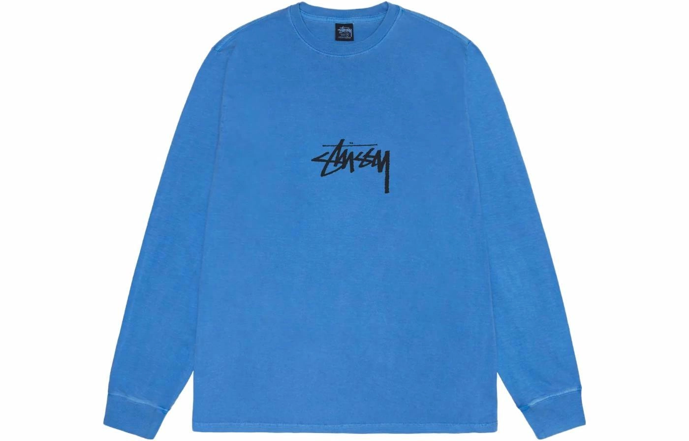 Stussy FW23 SMALL STOCK LS TEE PIGMENT DYED logoT