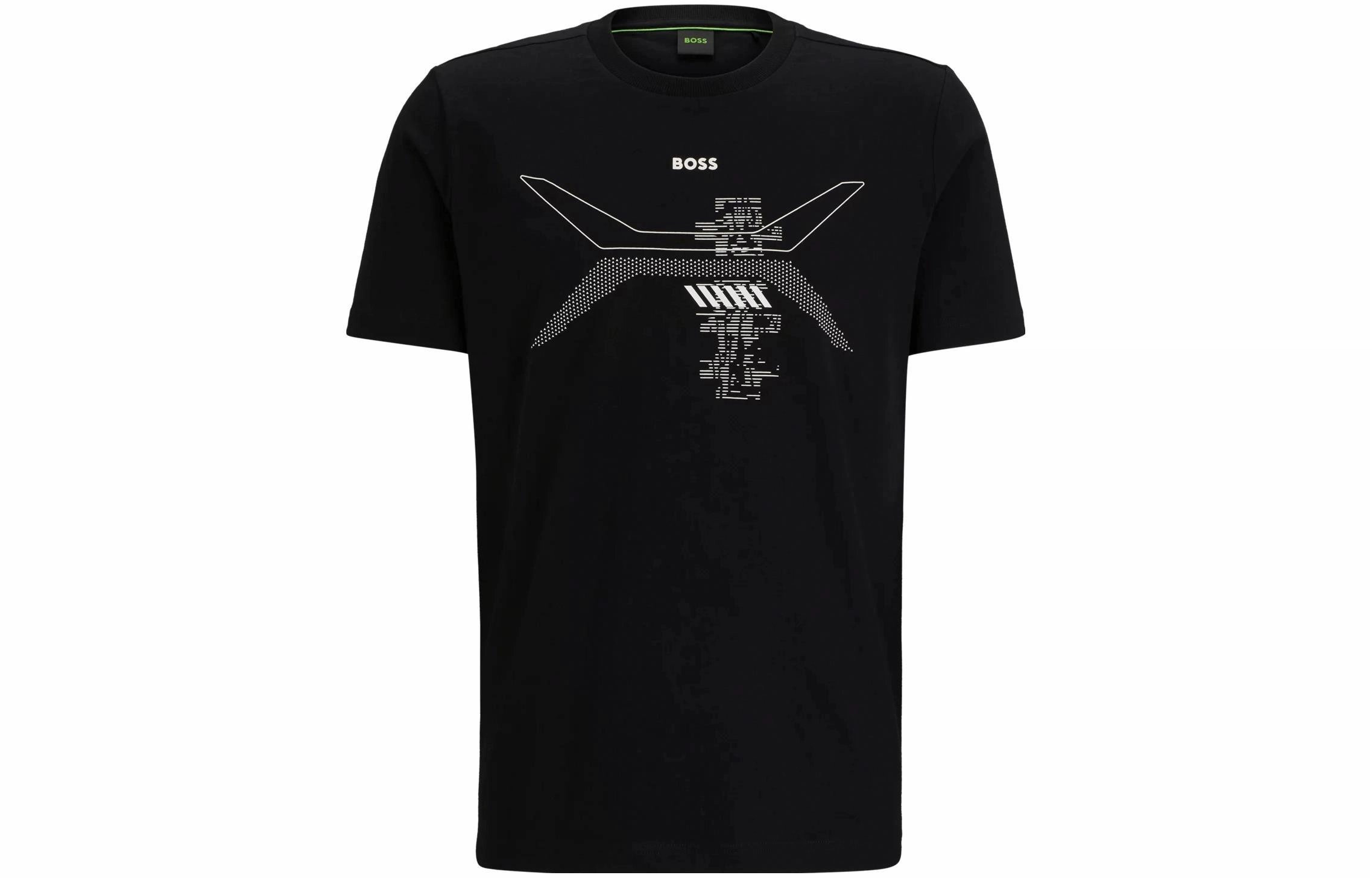 HUGO BOSS FW23 Cotton-Jersey T-Shirt With Crew Neck And Seasonal Artwork T