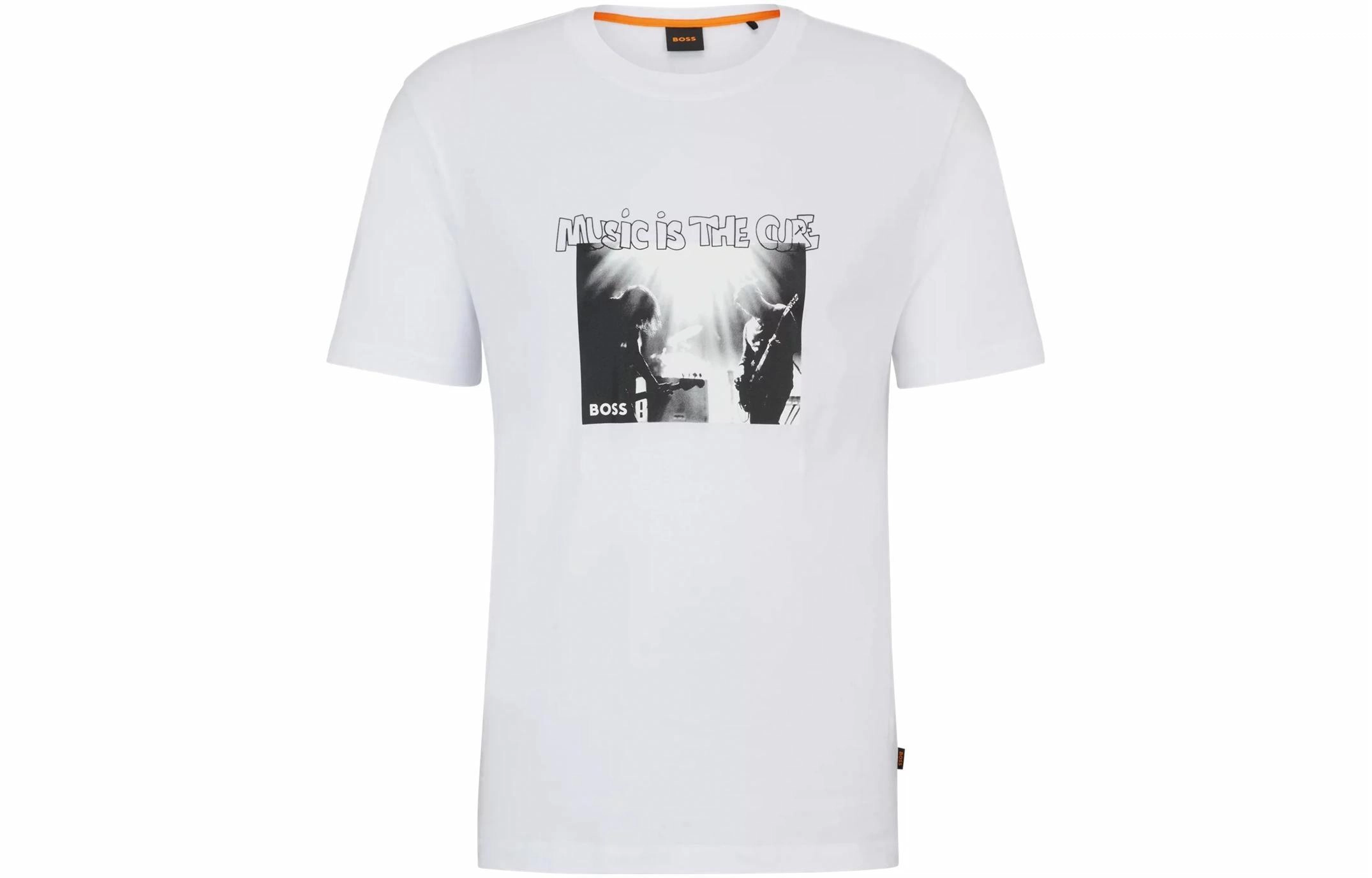 HUGO BOSS Cotton-Jersey T-Shirt With Seasonal Artwork T