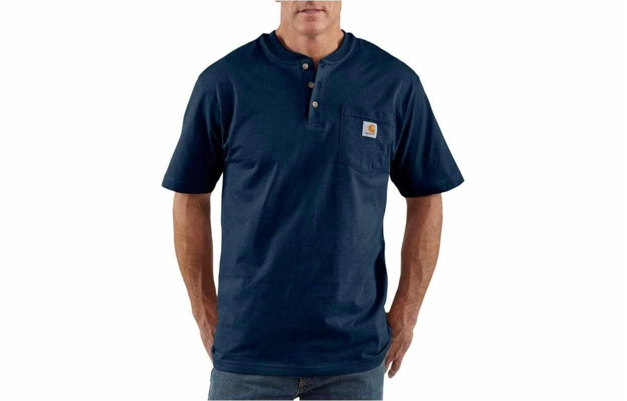 Carhartt K84 LOOSE FIT HEAVYWEIGHT SHORT-SLEEVE POCKET HENLEY T-SHIRT LogoT