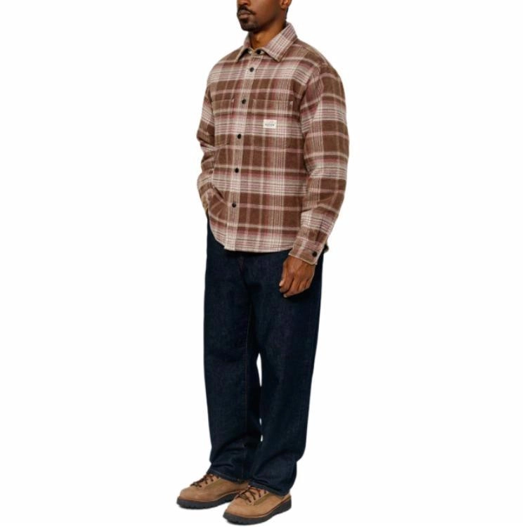 Stussy FW24 HEAVY WASHED PLAID SHIRT logo
