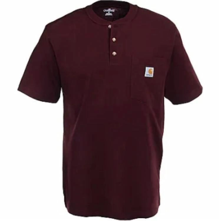 Carhartt K84 LOOSE FIT HEAVYWEIGHT SHORT-SLEEVE POCKET HENLEY T-SHIRT LogoT