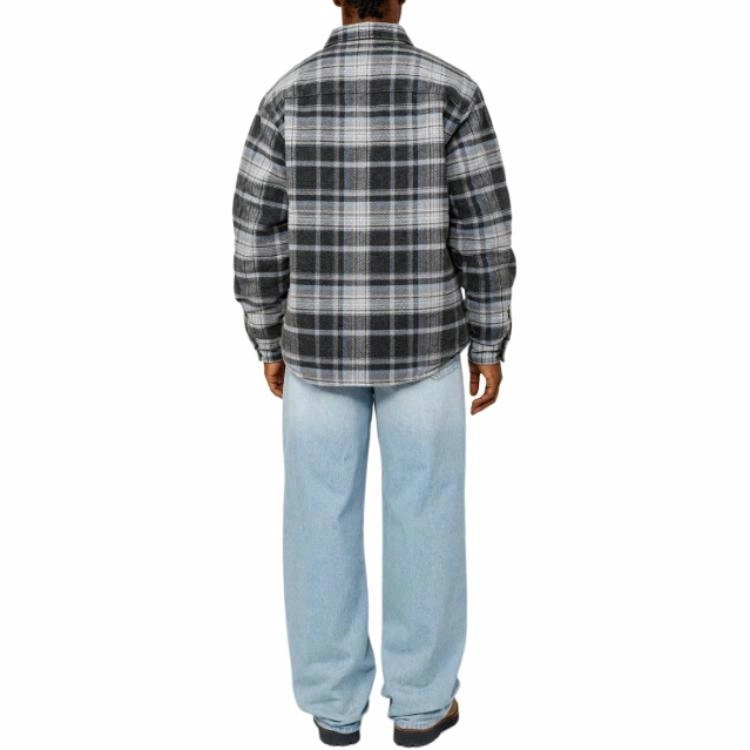 Stussy FW24 HEAVY WASHED PLAID SHIRT logo