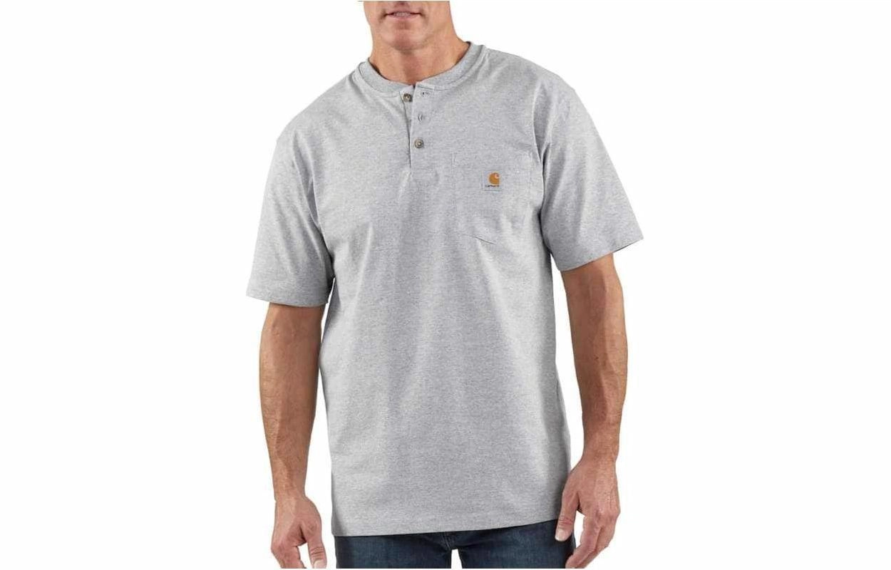 Carhartt K84 LOOSE FIT HEAVYWEIGHT SHORT-SLEEVE POCKET HENLEY T-SHIRT LogoT