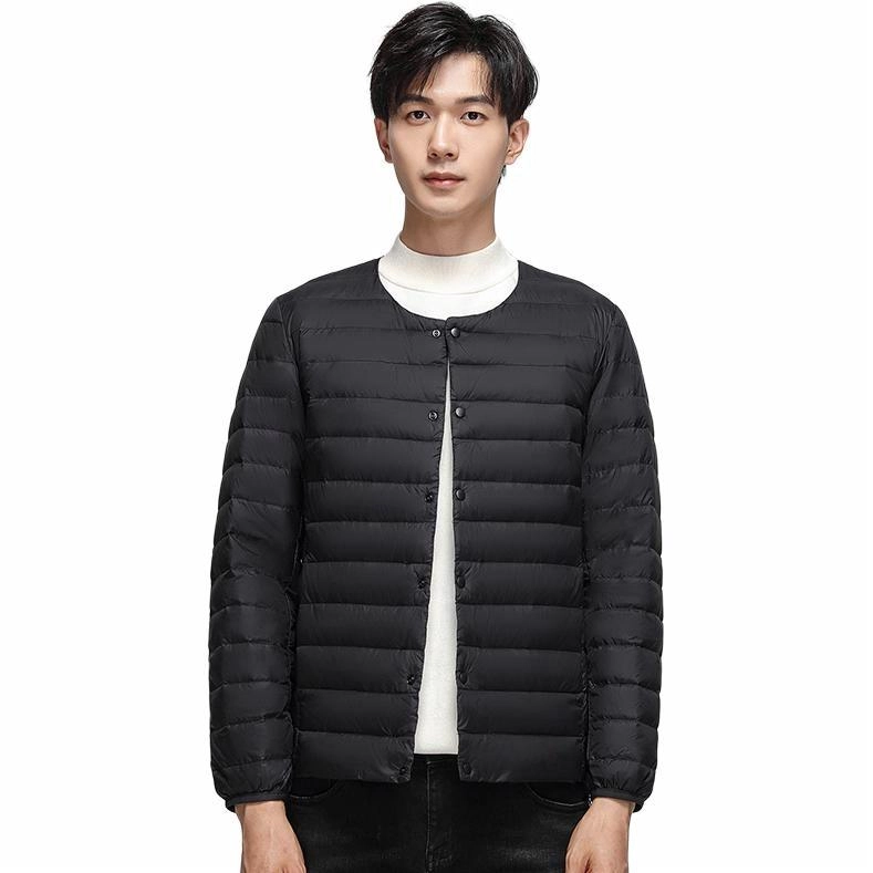 雅鹿 轻薄内胆纯色百搭羽绒服 男款