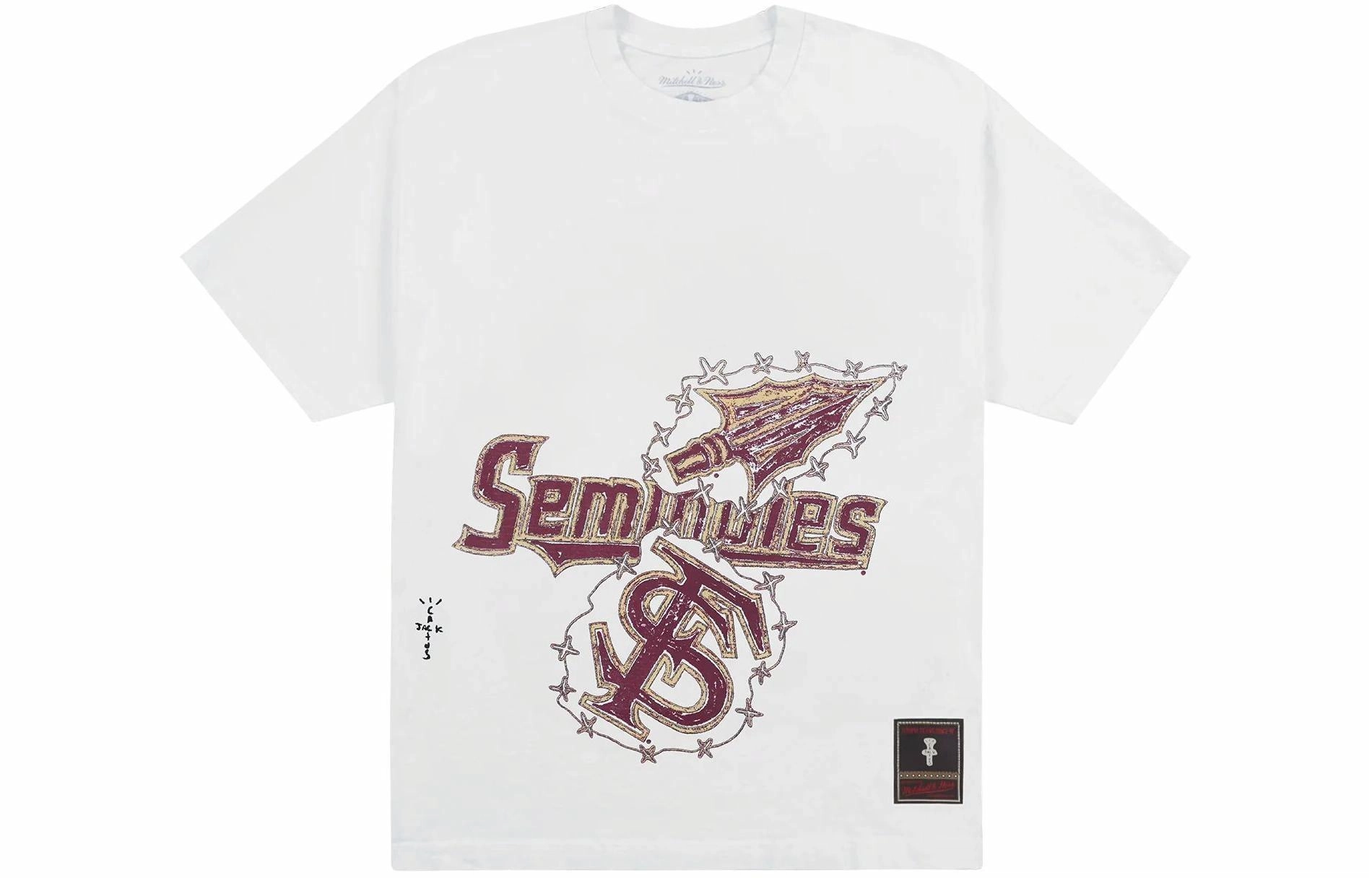 Travis Scott x Mitchell Ness SS24 FLORIDA STATE UNIVERSITY logo T