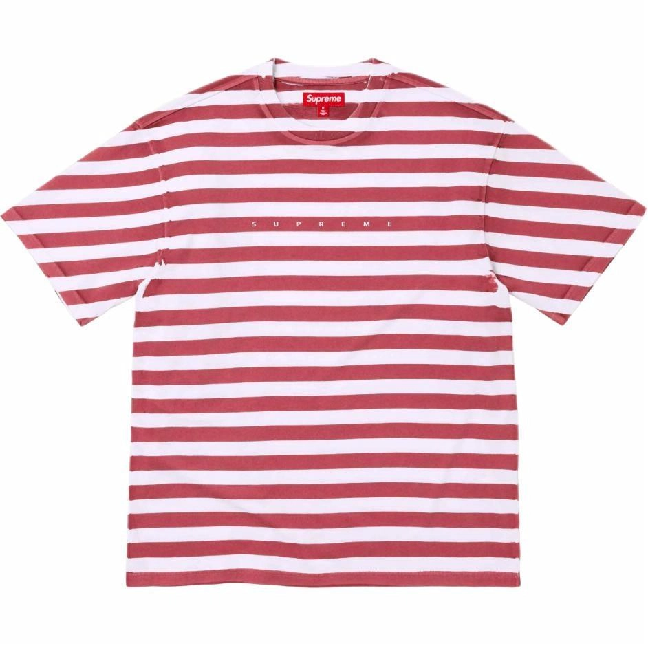 Supreme SS24 WEEK15 OVERPRINT STRIPE SS TOP T