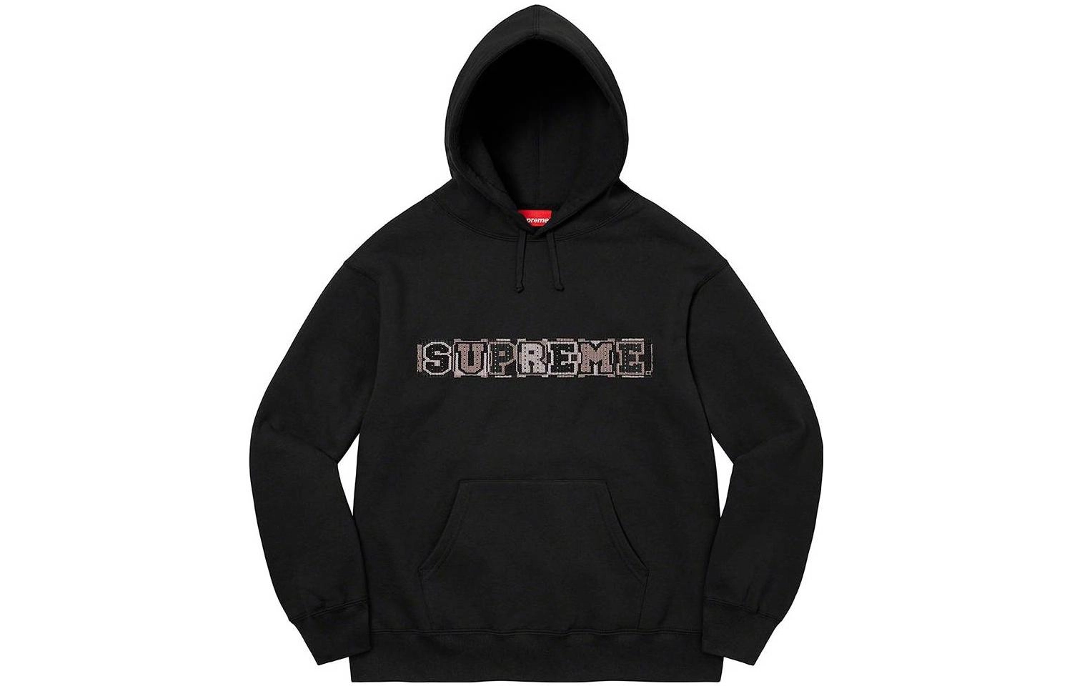 Supreme SS23 Week9 BEADED HOODED SWEATSHIRT Logo
