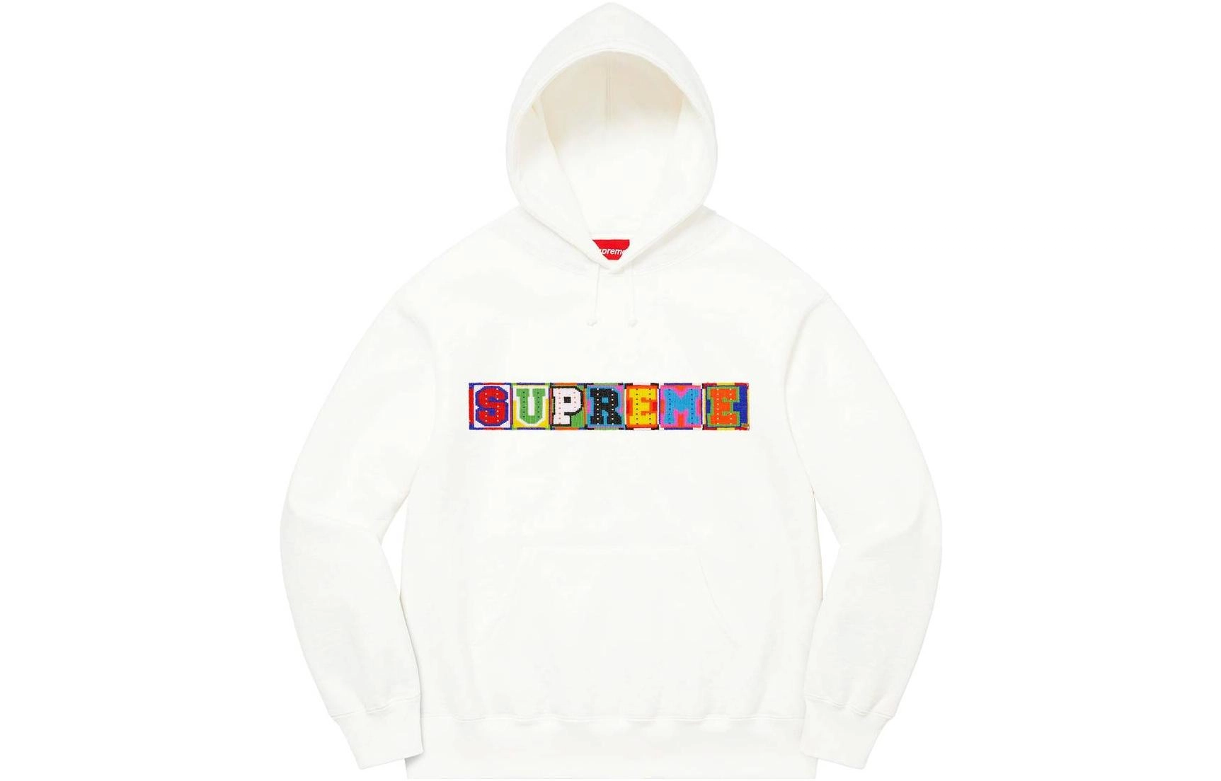Supreme SS23 Week9 BEADED HOODED SWEATSHIRT Logo