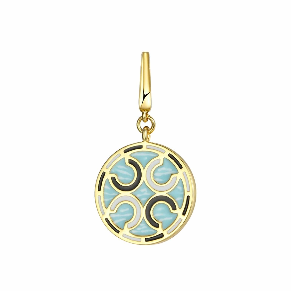 ORANGE CUBE Charm 925