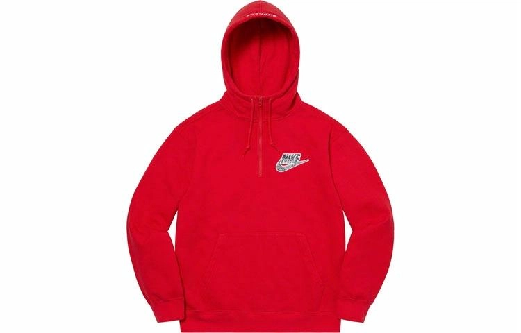 Supreme SS21 Week 3 x Nike Half Zip Hooded Sweatshirt Logo
