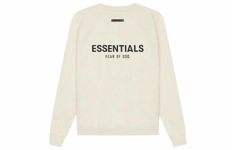 Fear of God Essentials SS21 Pull-Over Crewneck ButtercreamCream Logo