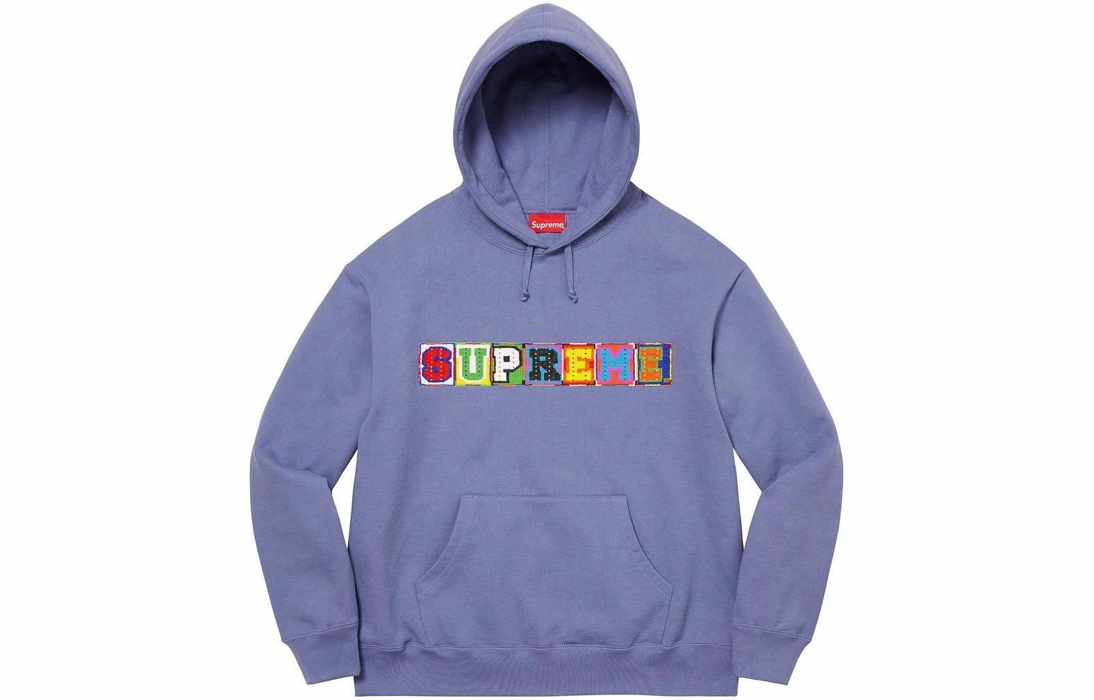 Supreme SS23 Week9 BEADED HOODED SWEATSHIRT Logo