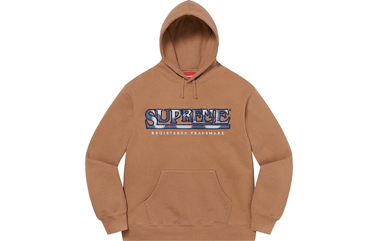 Supreme SS21 Week 17 Denim Logo Hooded Sweatshirt