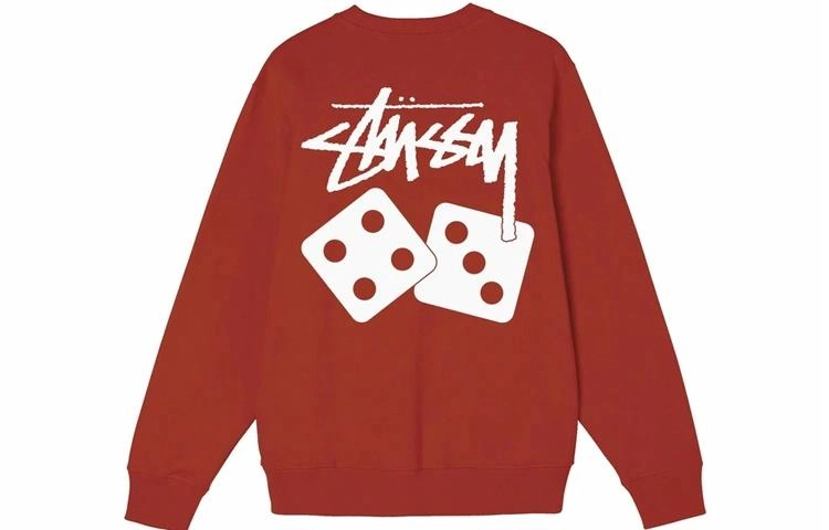 Stussy Dice Pigment Dyed Crew Logo