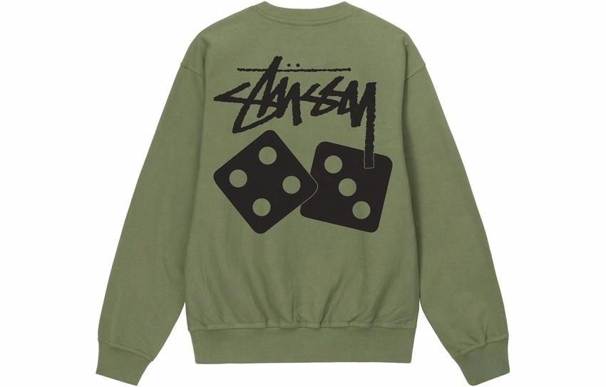 Stussy Dice Pigment Dyed Crew Logo