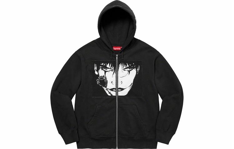 Supreme Week 4 x The Crow Zip Up Hooded Sweatshirt