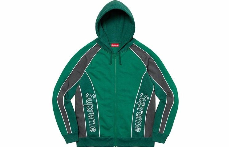 Supreme FW21 Week 3 Track Paneled Zip Up Hooded Sweatshirt