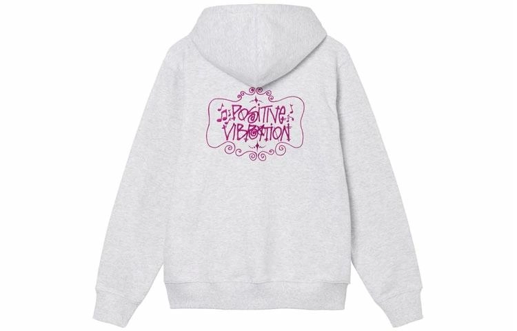 Stussy FW21 Positive Vibrations Embroidered Hoodie Logo