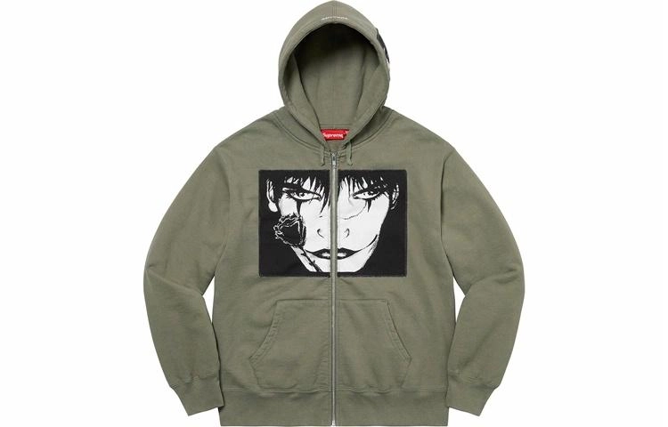 Supreme Week 4 x The Crow Zip Up Hooded Sweatshirt