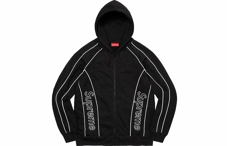 Supreme FW21 Week 3 Track Paneled Zip Up Hooded Sweatshirt