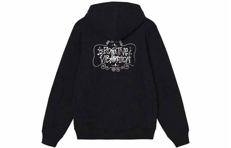 Stussy FW21 Positive Vibrations Embroidered Hoodie Logo