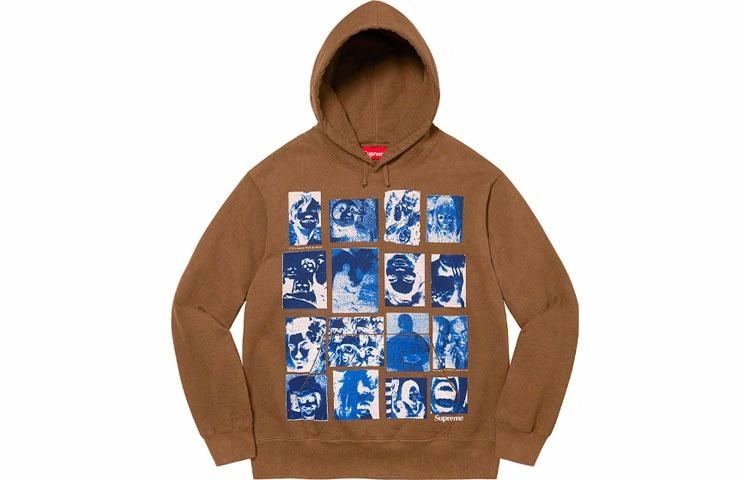 Supreme FW21 Week 7 Collage Grid Hooded Sweatshirt