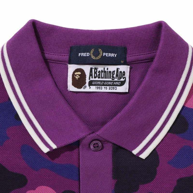 A BATHING APE x FRED PERRY Bape COLOR CAMO POLO Polo