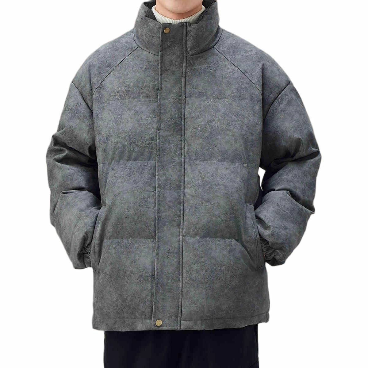 贵色 落肩袖立领保暖棉服 男款