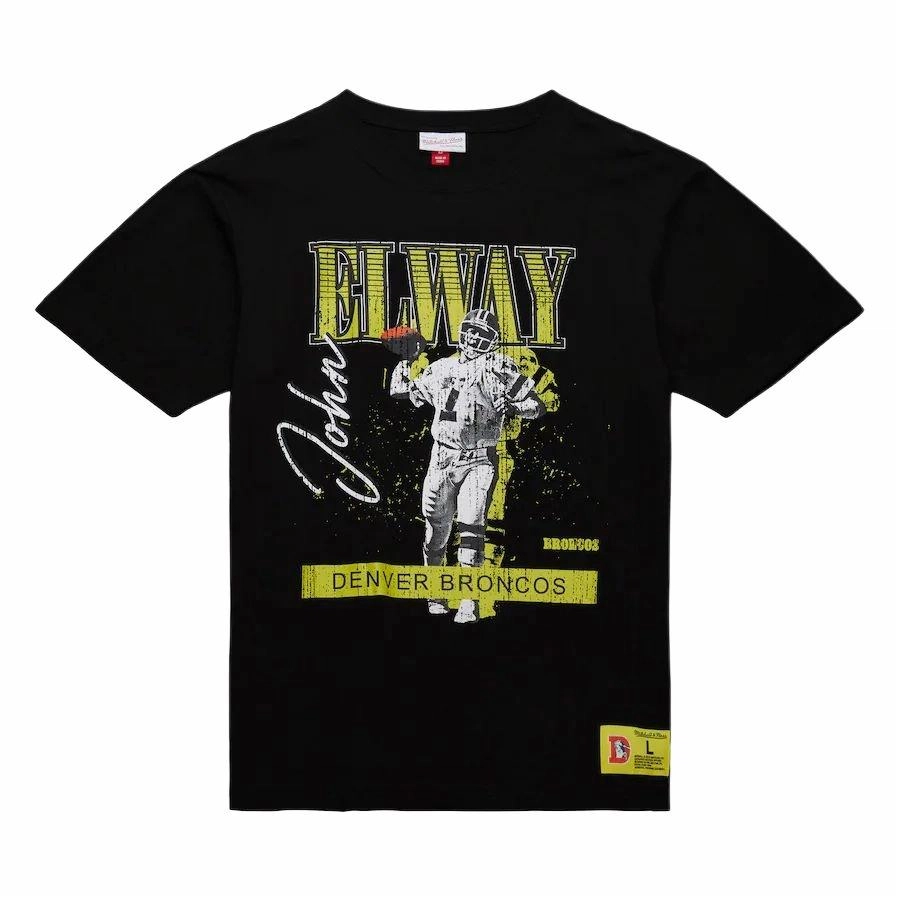 Mitchell Ness x NFL John Elway Denver Broncos Neon Pop Player T