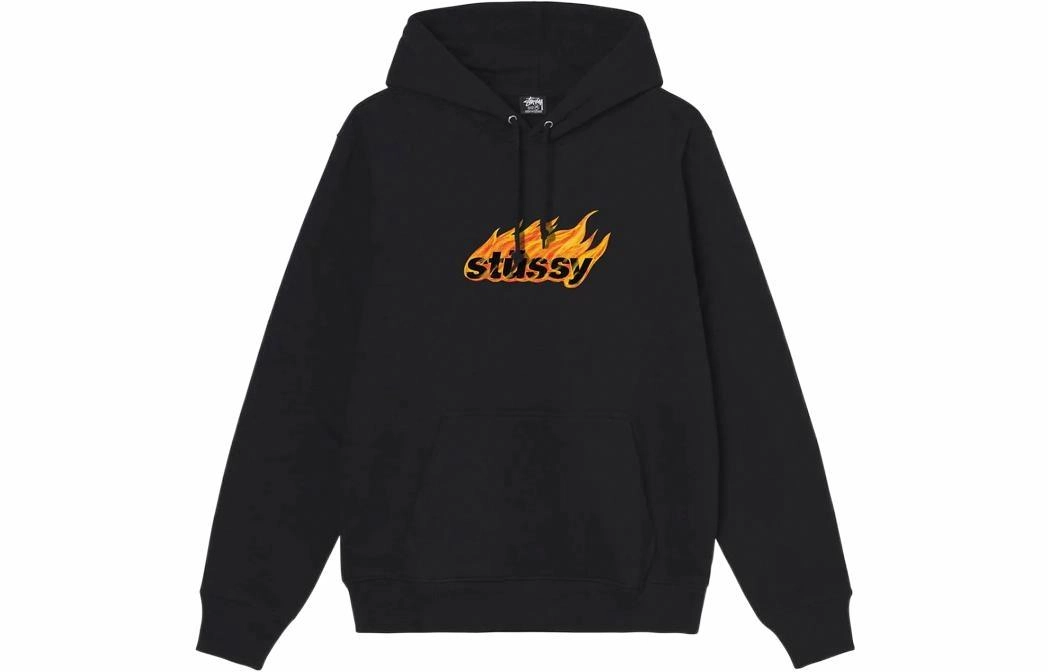 Stussy SS22 Flames Hood Logo