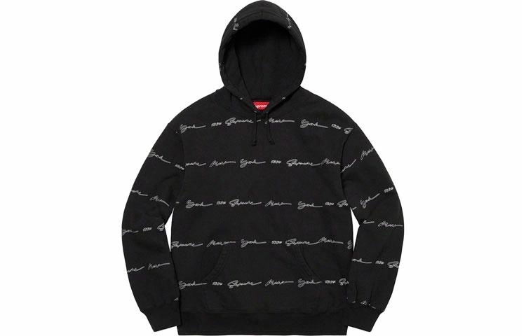 Supreme SS22 Week 1 Script Stripe Hooded Sweatshirt