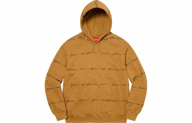 Supreme SS22 Week 1 Script Stripe Hooded Sweatshirt