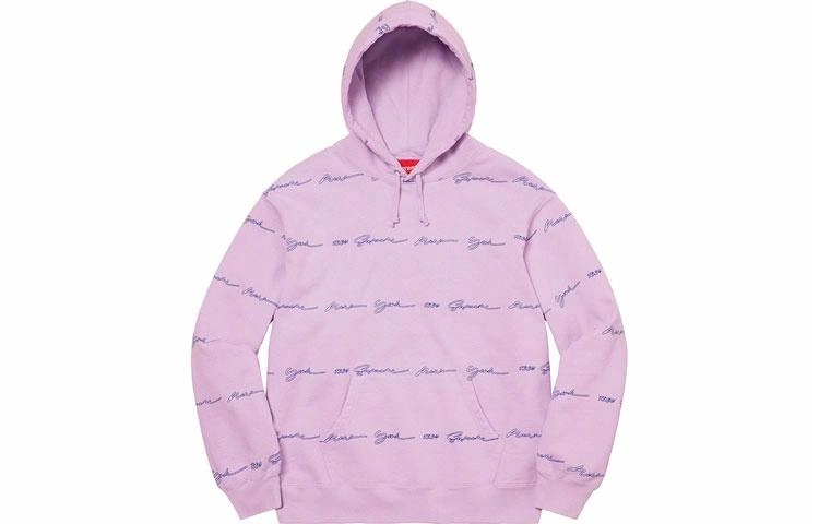 Supreme SS22 Week 1 Script Stripe Hooded Sweatshirt