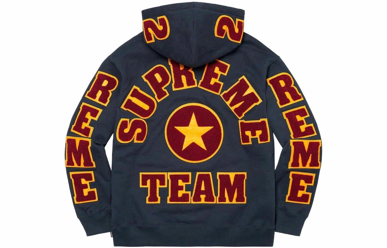 Supreme SS22 Week 1 Team Chenille Hooded Sweatshirt
