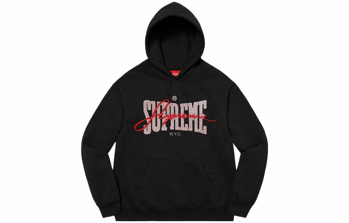 Supreme SS22 Week 5 Embroidered Chenille Hooded Sweatshirt