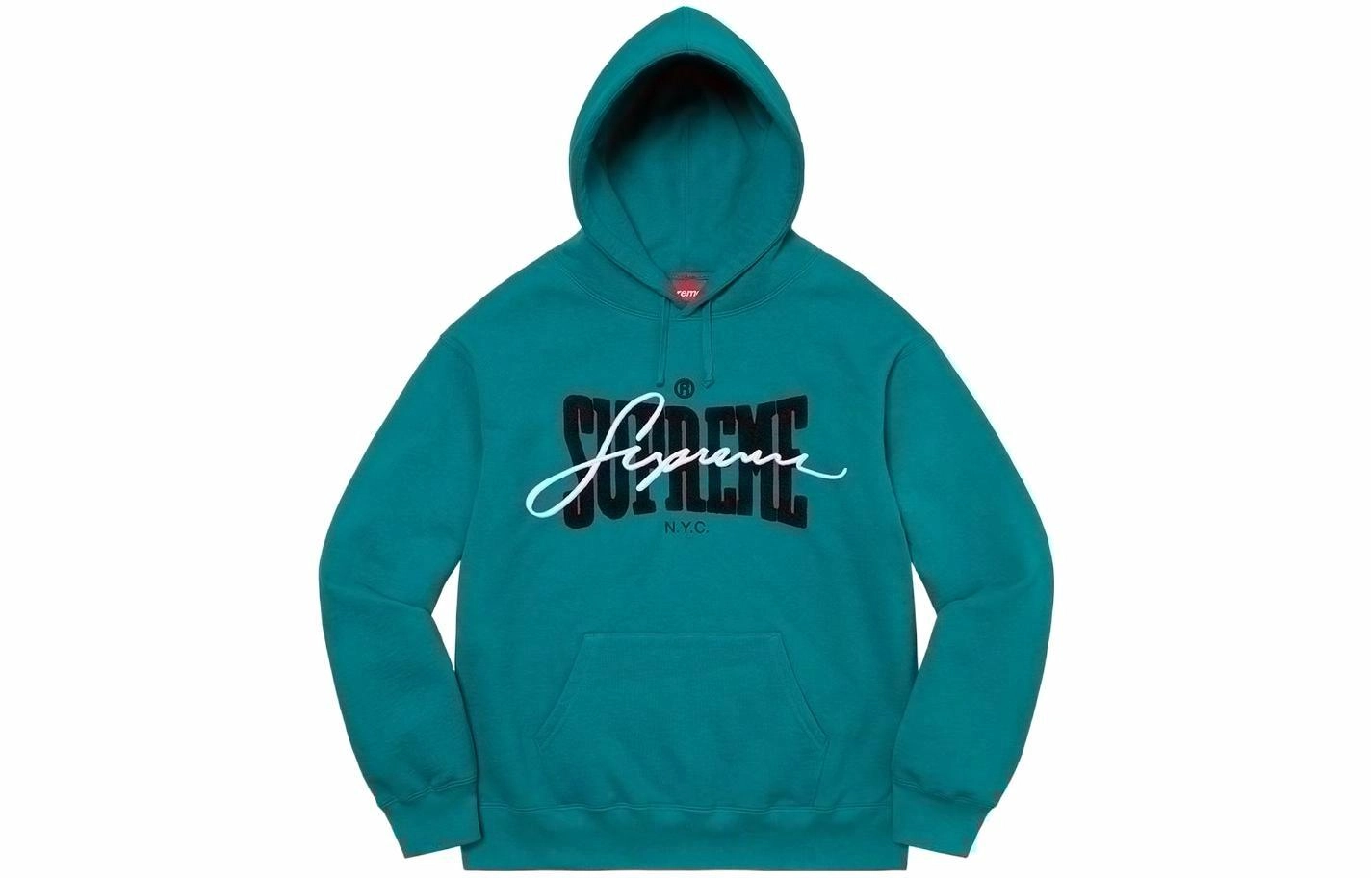 Supreme SS22 Week 5 Embroidered Chenille Hooded Sweatshirt