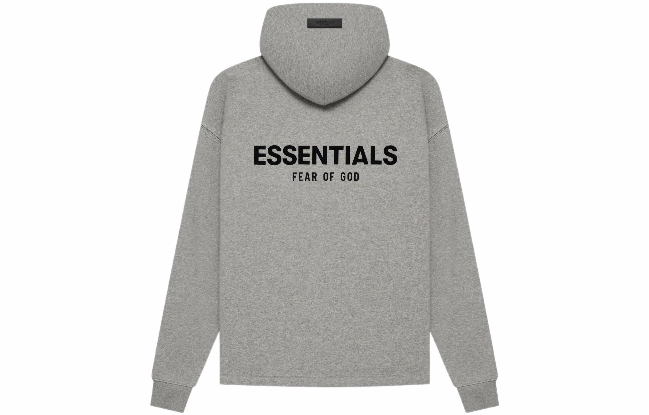 Fear of God Essentials SS22 Relaxed Hoodie Dark Oatmeal Logo