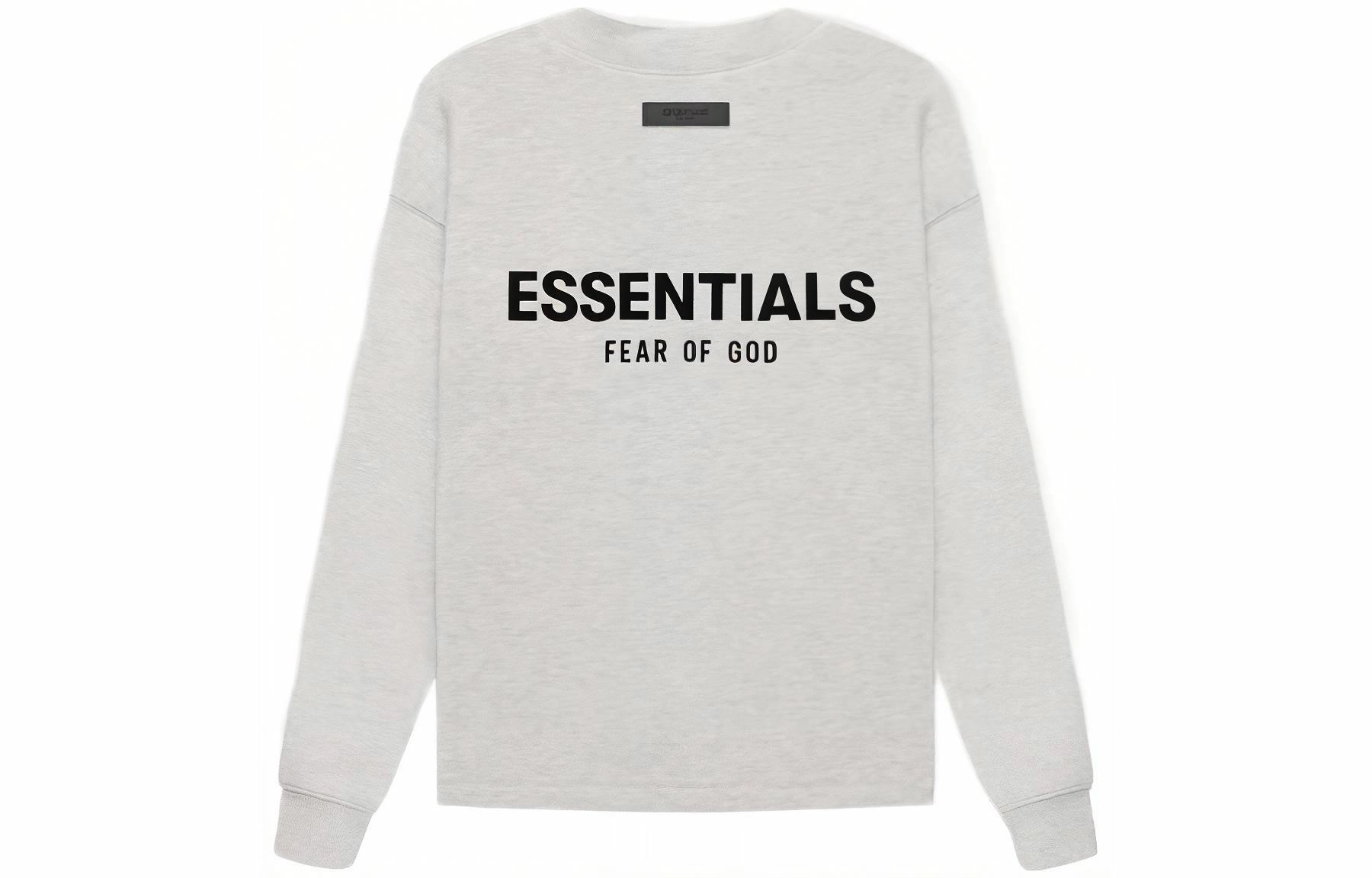 Fear of God Essentials SS22 Relaxed Crewneck Light Oatmeal Logo