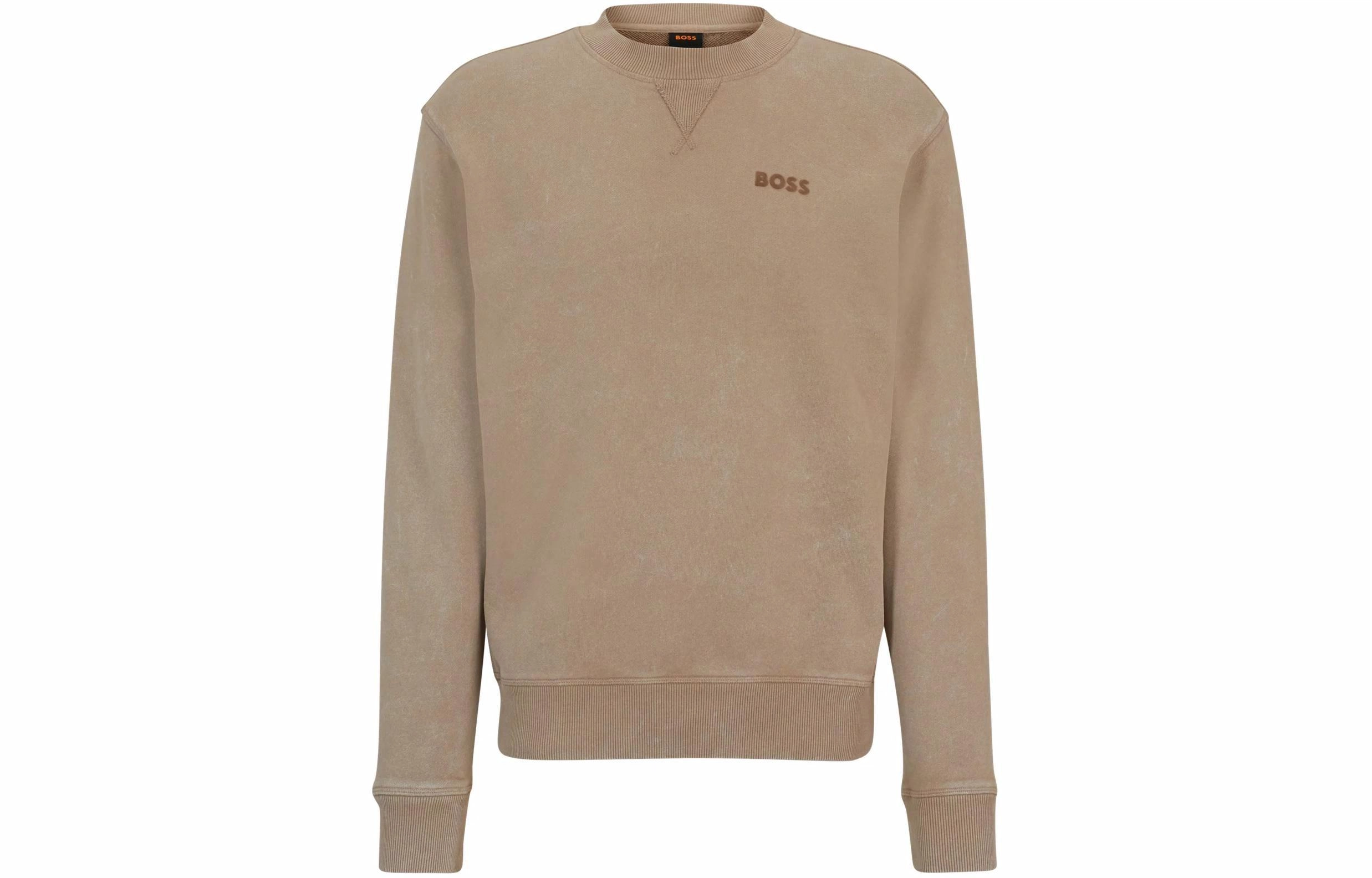 HUGO BOSS Cotton-Terry Relaxed-Fit Sweatshirt With Logo Detail