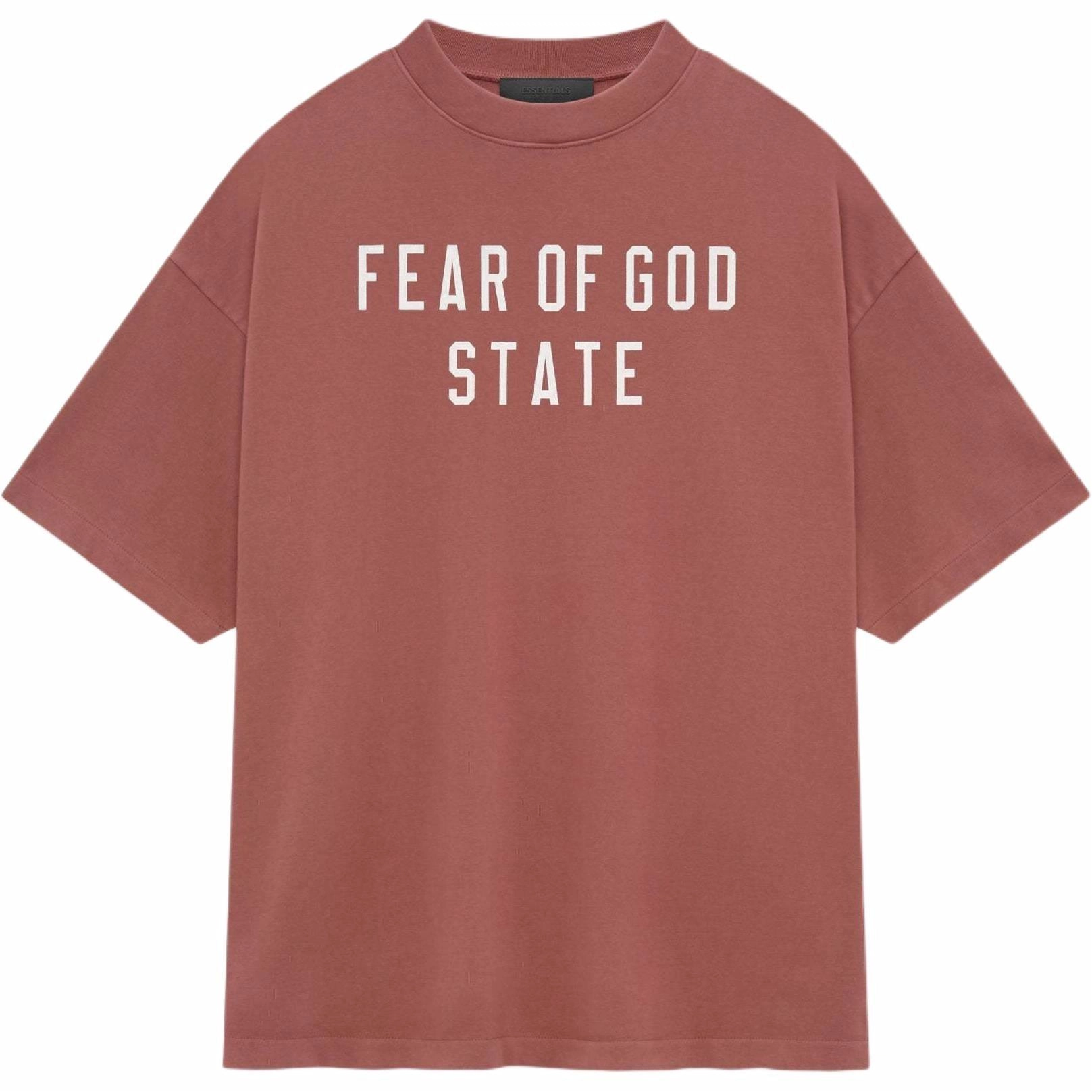 Fear of God Essentials Heavy Crewneck T Crimson