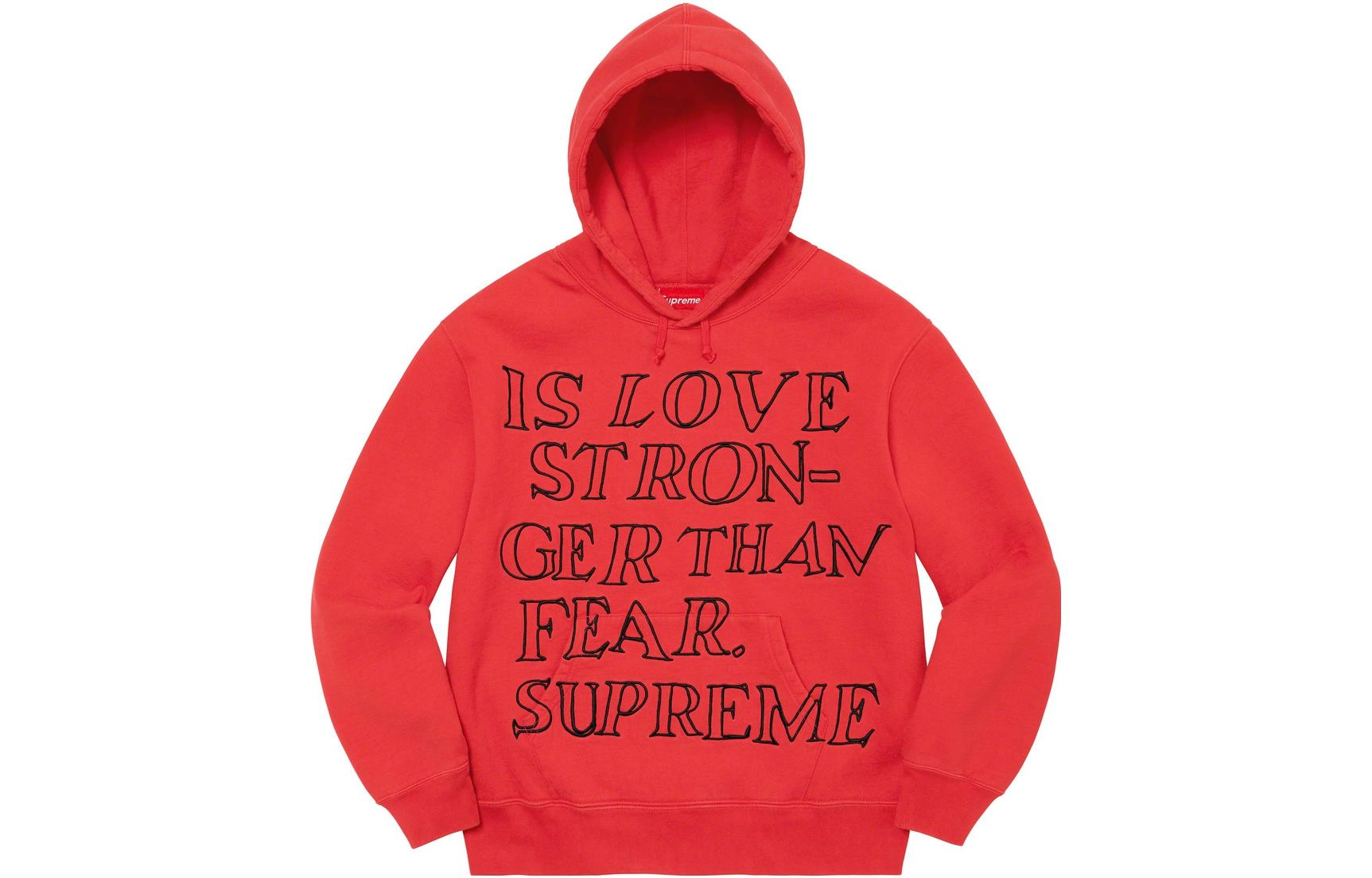 Supreme SS23 Week 3 Stronger Than Fear Hooded Sweatshirt Shirt