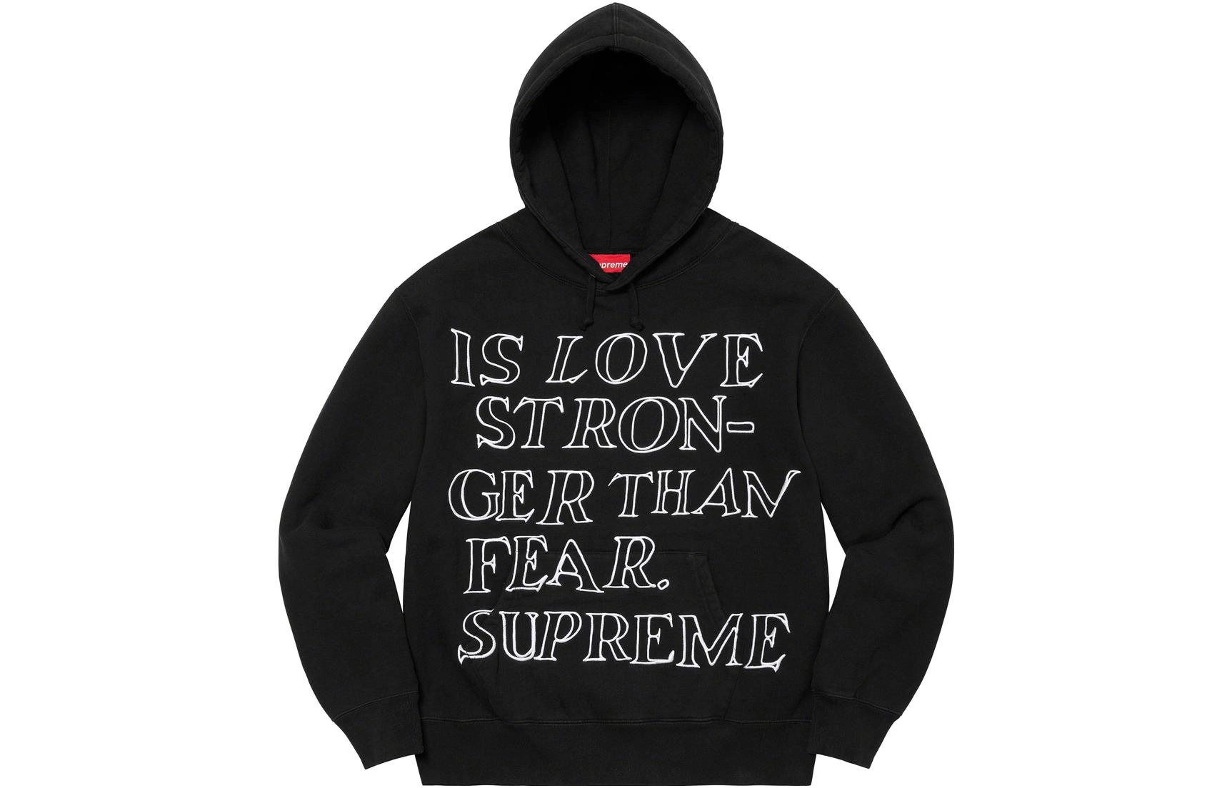 Supreme SS23 Week 3 Stronger Than Fear Hooded Sweatshirt Shirt