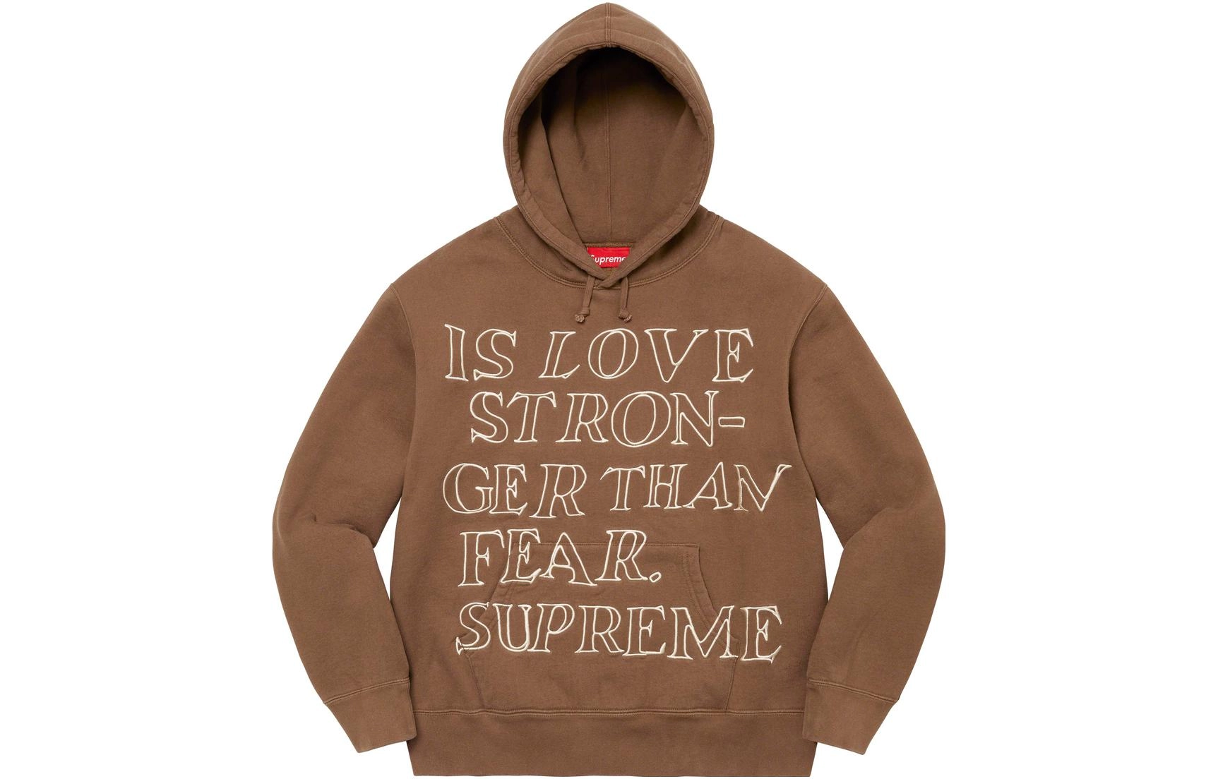 Supreme SS23 Week 3 Stronger Than Fear Hooded Sweatshirt Shirt