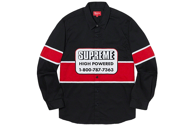 Supreme FW19 Week 1 High Powered Work Shirt logo