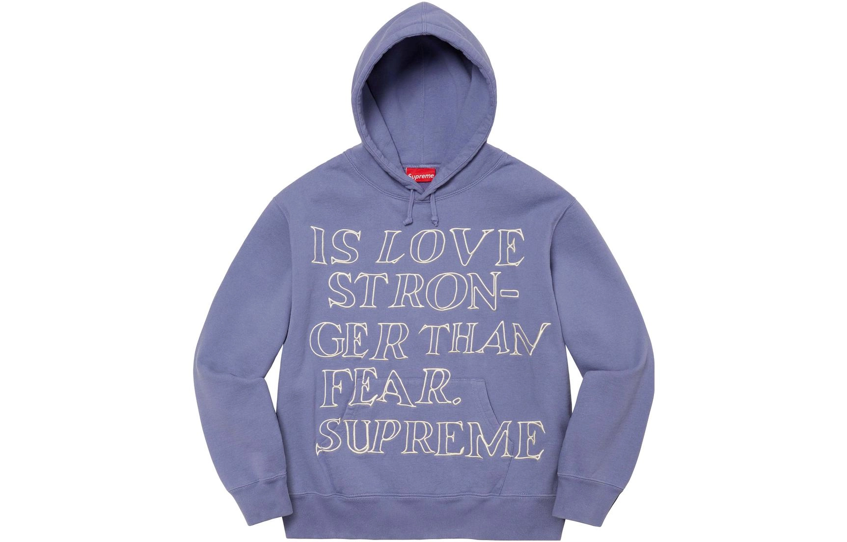 Supreme SS23 Week 3 Stronger Than Fear Hooded Sweatshirt Shirt